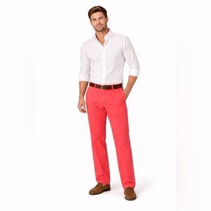 Vineyard Vines 34 x 34 Men's Coral Chino Pants - Classic Straight Fit